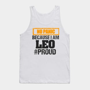 NO PANIC BECAUSE AM LEO, PROUD, ZODIAC SIGN Tank Top